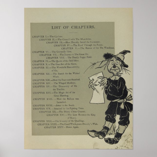 Poster Scarecrow List of Chapters (Frente)