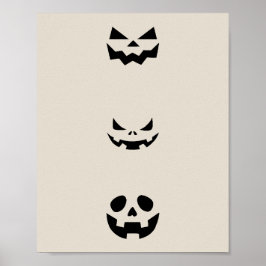 Poster Scary Halloween Faces