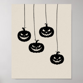 Poster Scary Pumpkin hanging