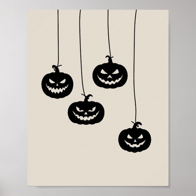 Poster Scary Pumpkin hanging (Frente)
