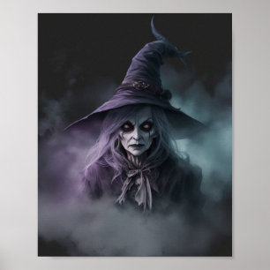 Poster Scary Witch Halloween