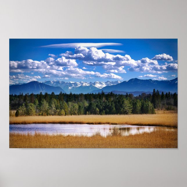 Pôster Scenic Mountains Alpine Landscape (Frente)