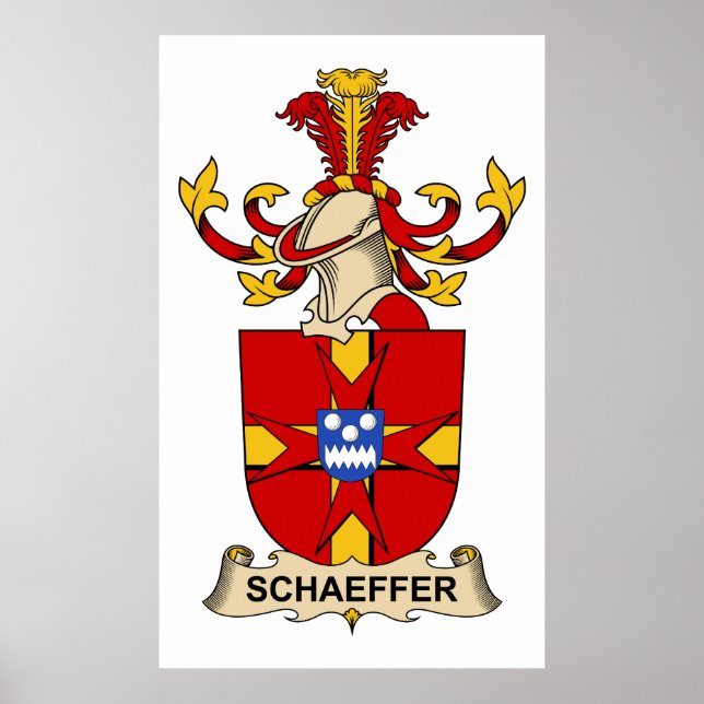 Pôster Schaeffer Family Crest (Frente)