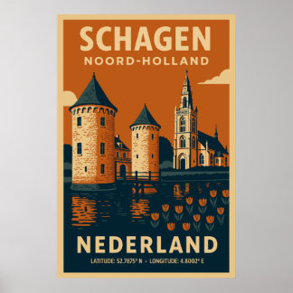 Poster Schagen, Noord Holland - Nederland Travel