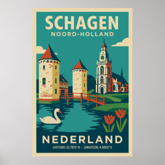 Poster Schagen, Noord Holland - Nederland Travel