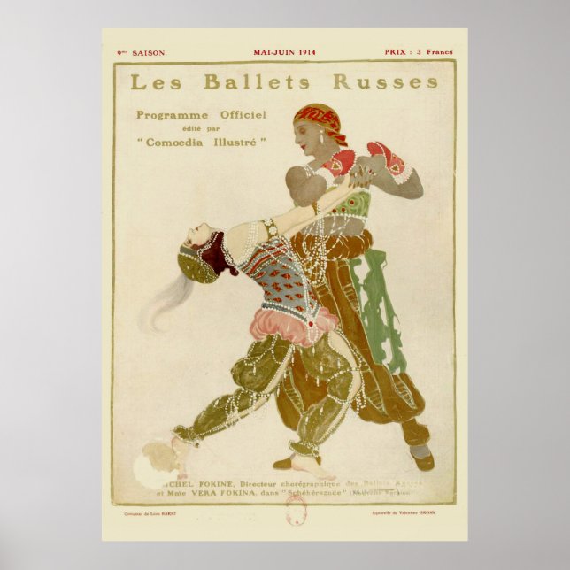 Poster Schéhérazade, Léon Bakst e os Balés Russos (Frente)