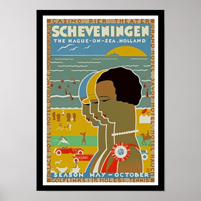 Poster Scheveningen ~ The Hague on Sea, Holland (Frente)