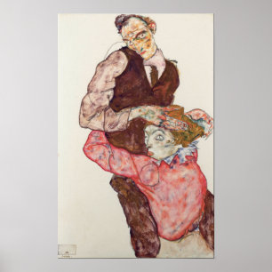 Poster Schiele - Amantes