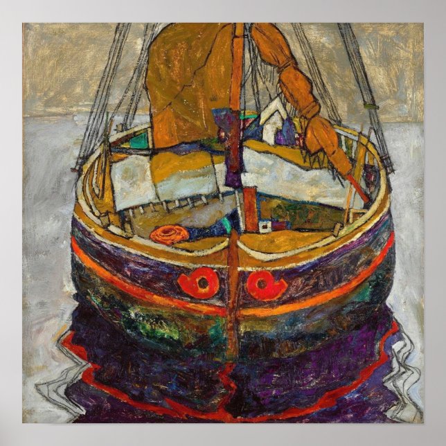 Poster Schiele - Barco de Pesca Trieste (Frente)
