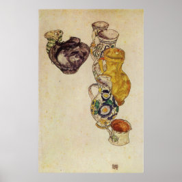 Poster Schiele - Camponeses Jugs