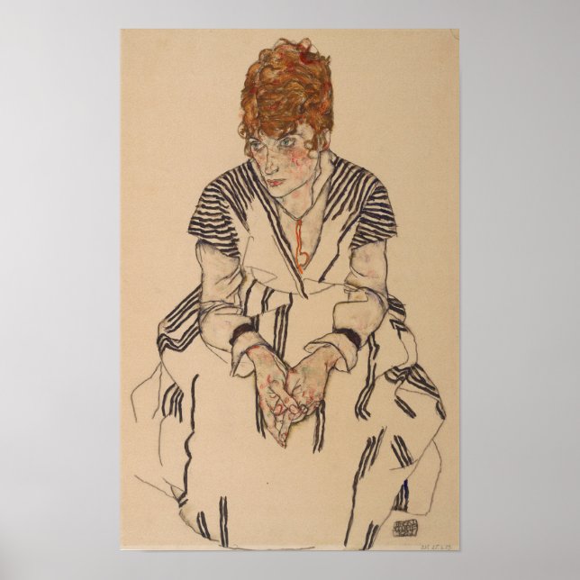 Poster Schiele - Cunhada do Artista Adele Harms… (Frente)