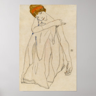 Poster Schiele - Dançarina 1913