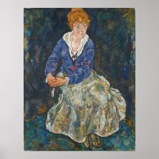 Poster Schiele - Esposa Edith (Frente)