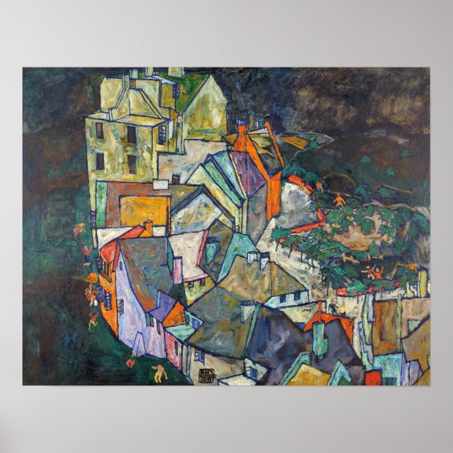 Poster Schiele - Fim de Cidade (Frente)
