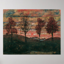 Poster Schiele - Quatro Árvores