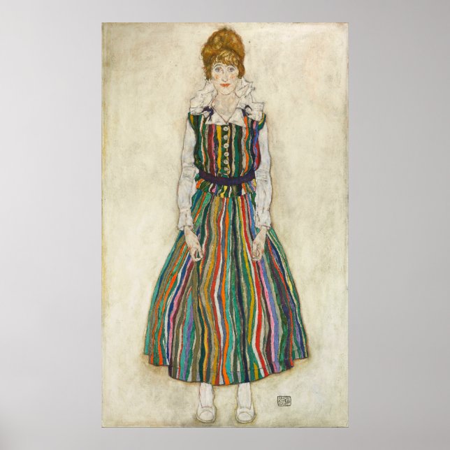 Poster Schiele - Retrato De Edith (Esposa Do Artista) (Frente)