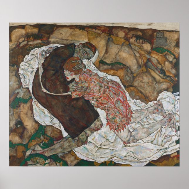 Poster Schiele - Tod E Madchen (Frente)