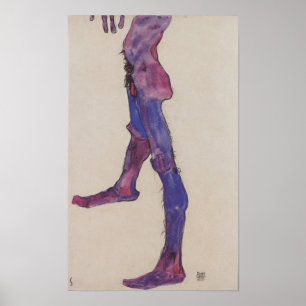 Poster Schiele - tronco abdominal masculino 1910