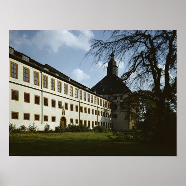Pôster Schloss Friedenstein, Gotha, construída em 1643-54 (Frente)