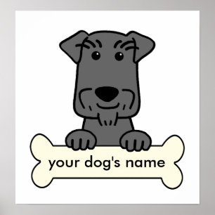 Pôster Schnauzer diminuto personalizado