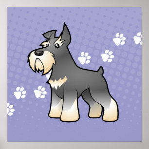 Pôster Schnauzer dos desenhos animados