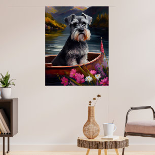 Poster Schnauzer em um remo: Uma aventura cênica