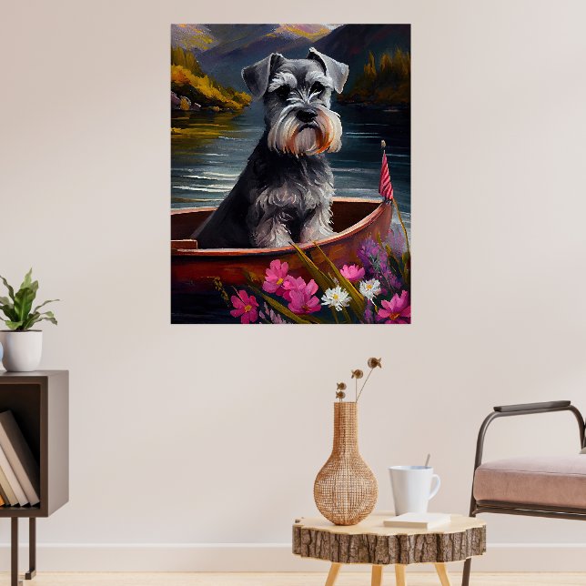 Poster Schnauzer em um remo: Uma aventura cênica (Sala de Estar 3)