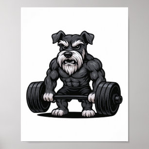 Poster Schnauzer Weising Bodybuilder Workout Gym Do