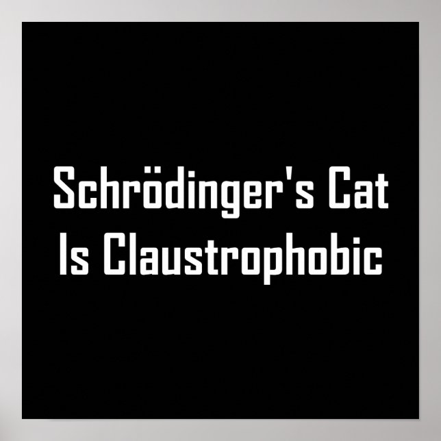 Poster Schrodingers Cat é Claustrofóbico (Frente)