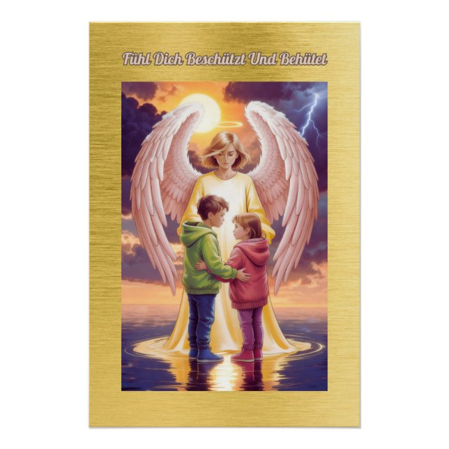 Pôster Schutzengel - Fühl Dich Behütet und Beschützt (Frente)