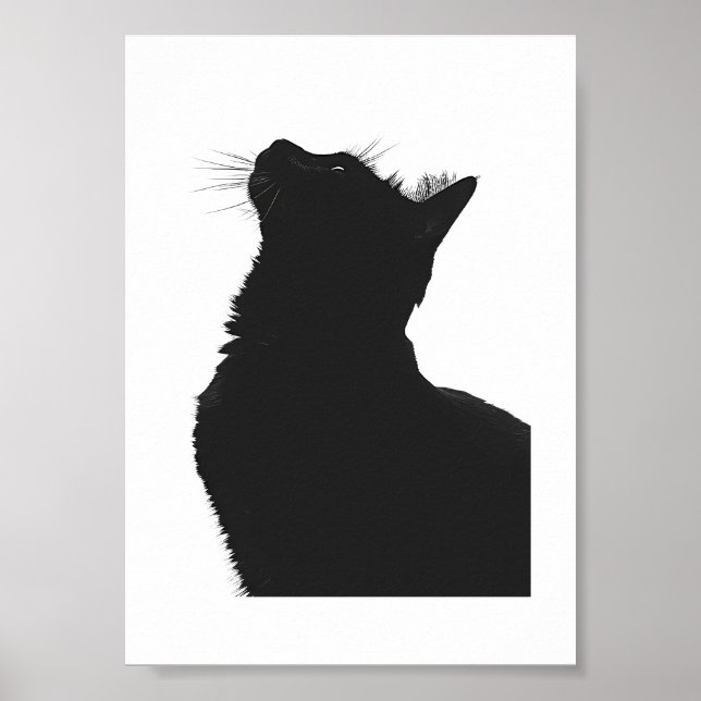 Poster Schwarze Katze (Frente)