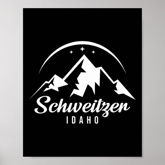 Poster Schweitzer Idaho Ski Resort Ski Snowboard (Frente)