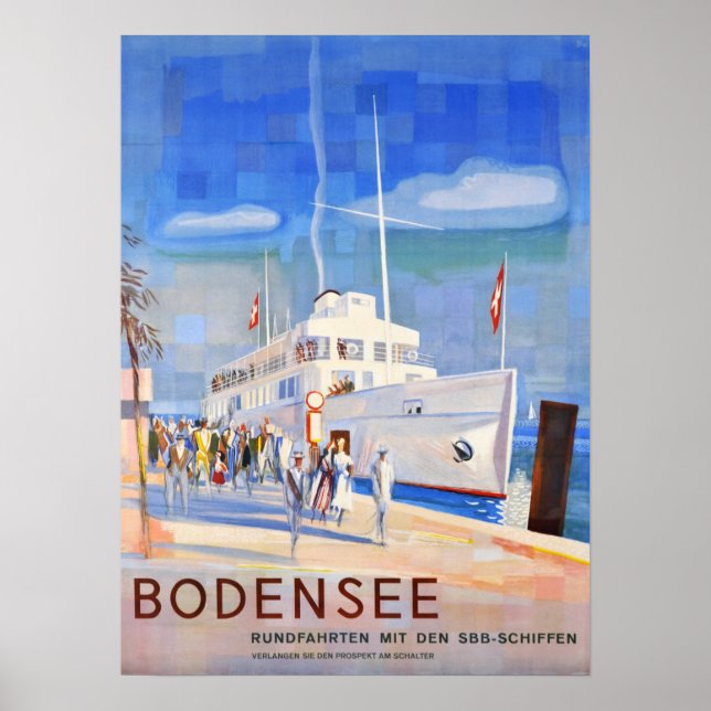 Poster "Schweiz. 1948 - SBB Bodensee Rundfahrten Reise (Frente)
