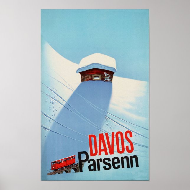 Poster " Schweiz: 2022/heute - Davos Parsenn Bahn Reise (Frente)