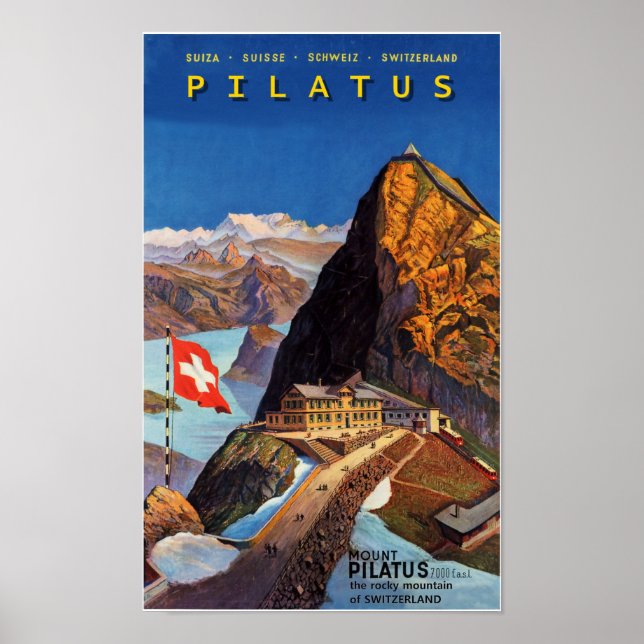 Poster "Schweiz: 2022/heute - Pilatus Vintage Reise ... (Frente)