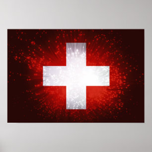 Poster Schweiz; Bandeira da suiça