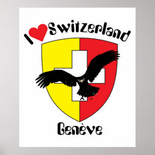 Pôster Schweiz, Suisse, Svizzera, Svizra, Suiça