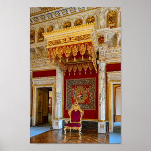 Poster Schwerin Castle Throne Hall, Alemanha
