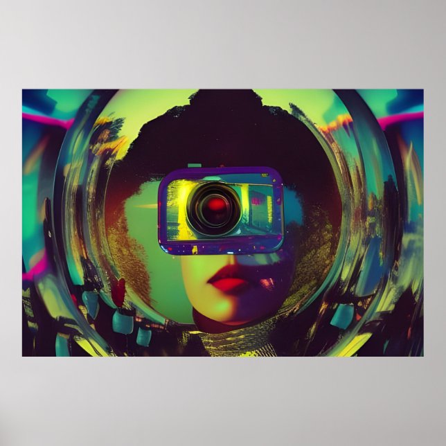 Poster Sci-fi abstrato (Frente)