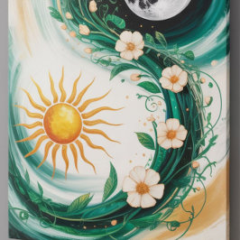 Pôster Sci-Fi Místico: Ramificação Neo-Futurística no Esp