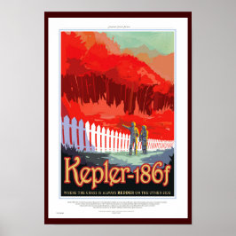 POSTER Sci Fi Viagem NASA Future - Kepler 186f