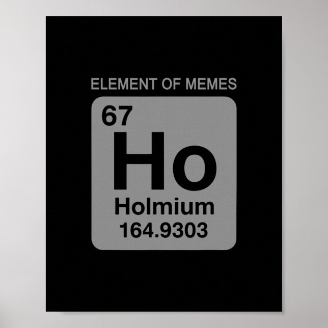 Poster Science Periodic Table 67 Meme Element Of Memes 6  (Frente)