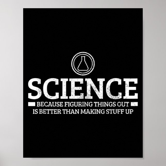 Poster Science Physics Chemistry Nerd Funny Saying Scient (Frente)