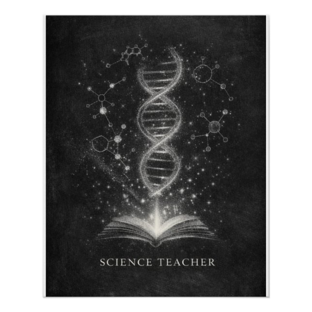 Pôster Science Teacher Chalk Dust Constellation Art (Frente)