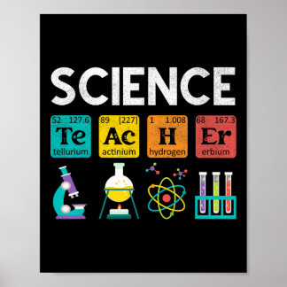 Poster Science Teacher Chemistry Biology Physics Teacher 