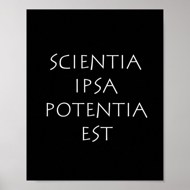 Poster Scientia ipsa potencia est (Frente)