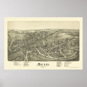 Pôster Scio, Mapa Panorâmico do OH - 1899a