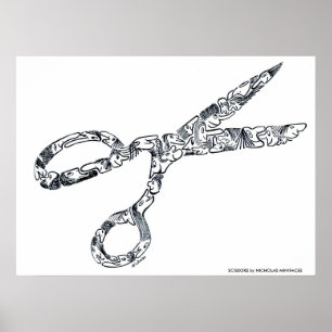 Poster SCISSORS by NICHOLAS MINIFACES