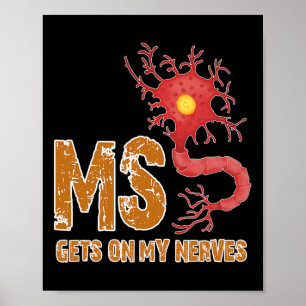 Poster Sclerose Divertida Encoste Meus Nervos