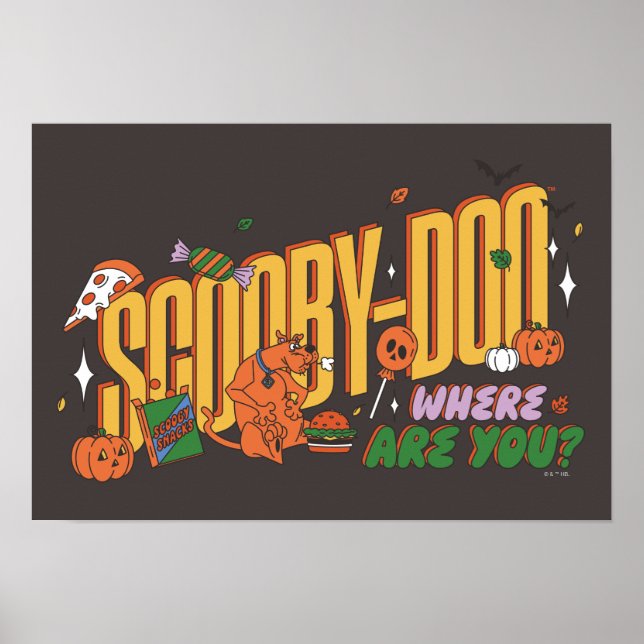 Poster Scooby-Doo Halloween Snack Logo (Frente)